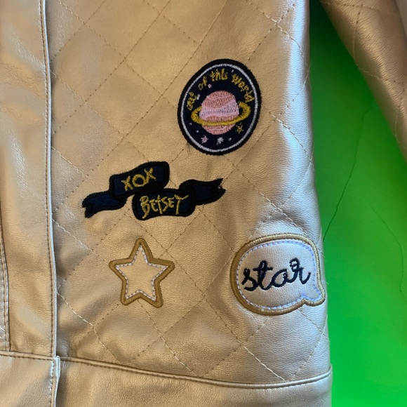 NWOT Betsey Johnson Faux Leather Jacket 3T - Picture 4 of 4